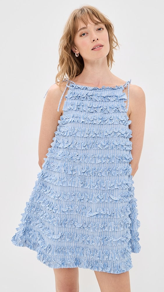 DAMSON MADDER LEILI DRESS BLUE STRIPE