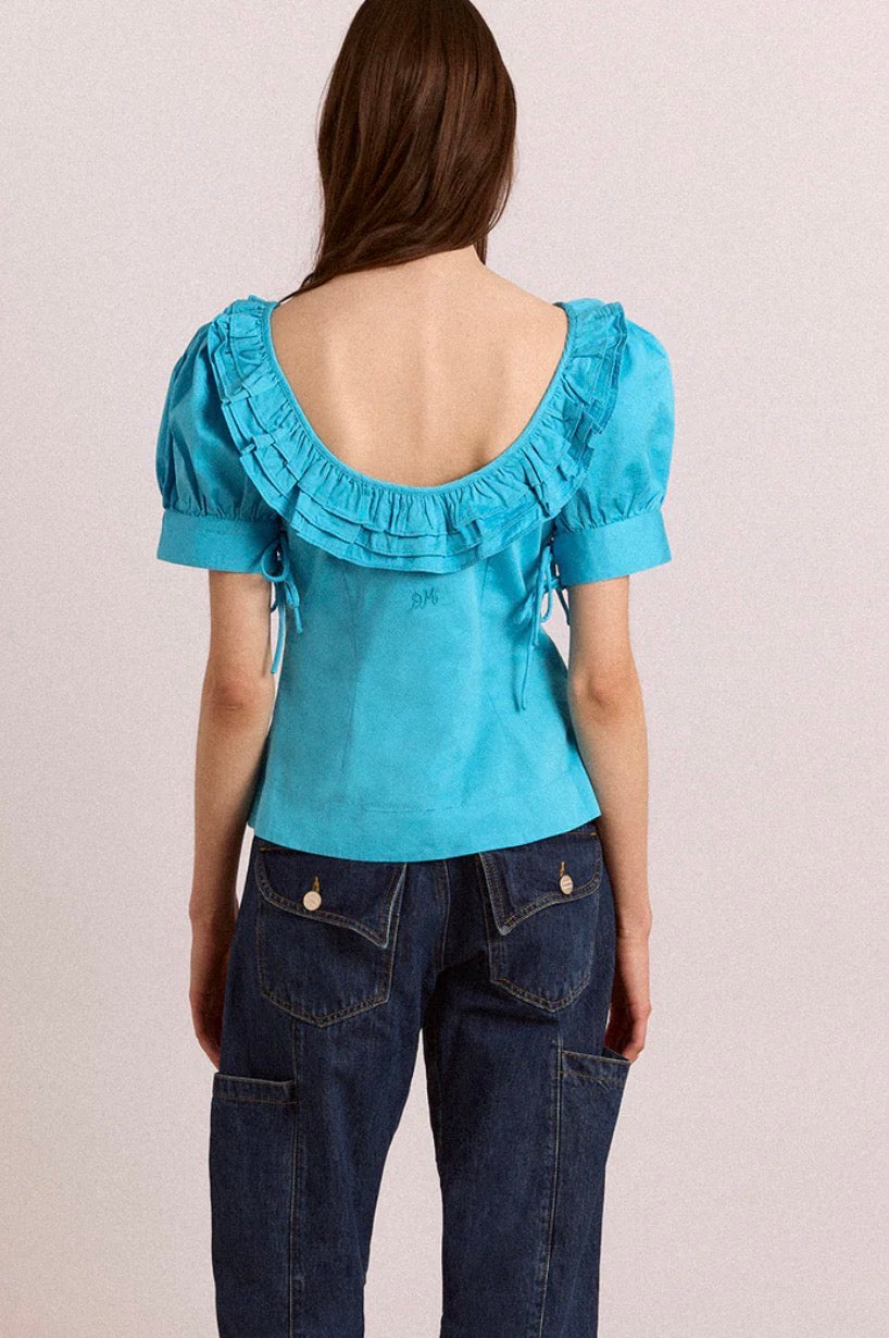 DAMSON MADDER Anke Blouse - River Blue