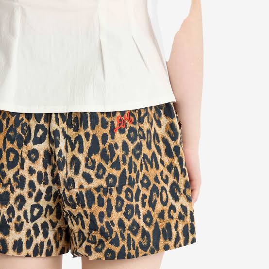 Damson Madder Women's Pull On Shorts in Leopard