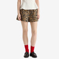 Damson Madder Women's Pull On Shorts in Leopard