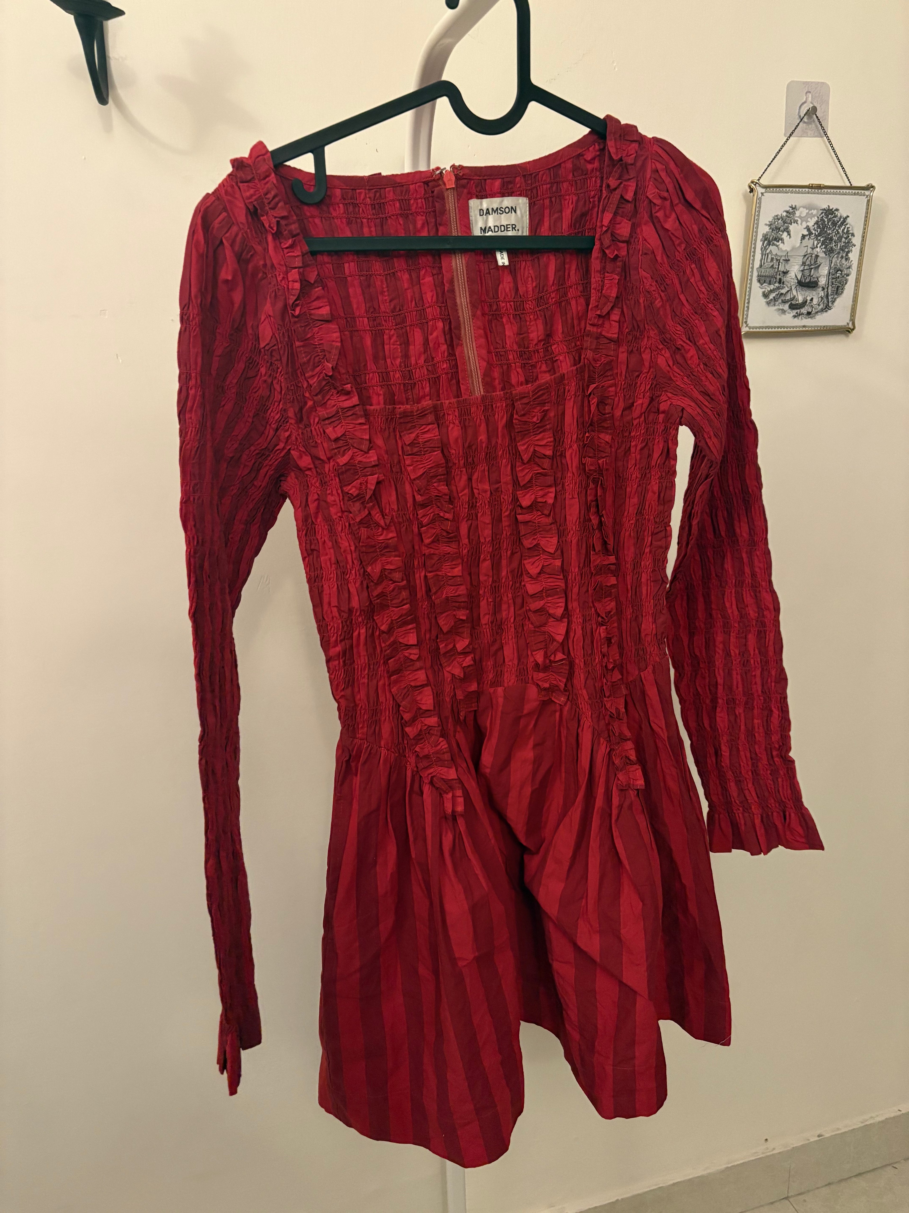 Damson Madder Raphaela Long-Sleeve Mini Dress UK10