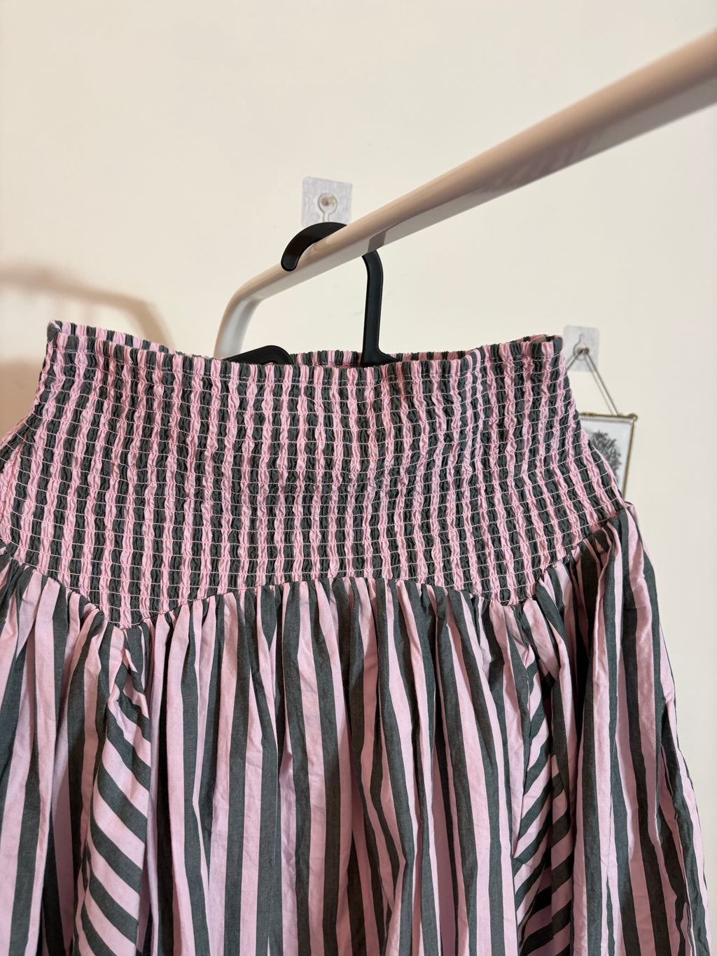 DAMSON MADDER  Layla Striped Cotton Midi Skirt UK10
