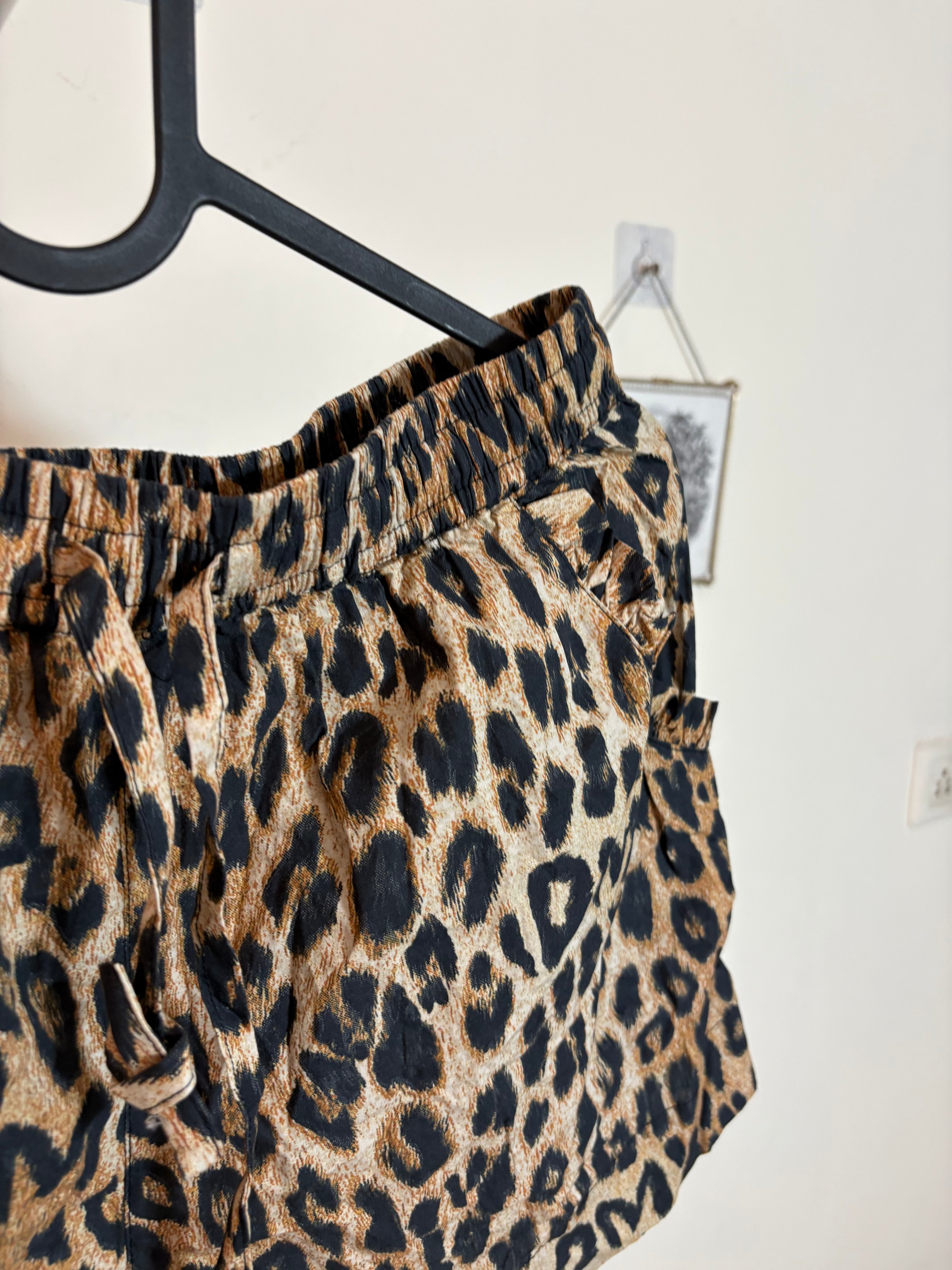 Damson Madder Women's Pull On Shorts in Leopard