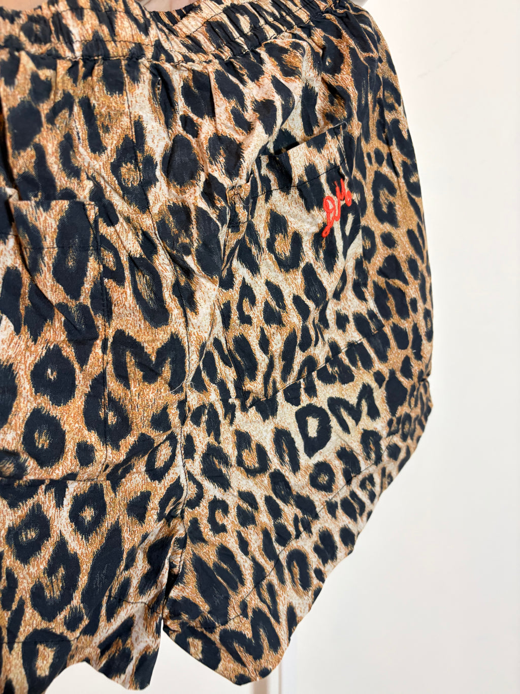 Damson Madder Women's Pull On Shorts in Leopard