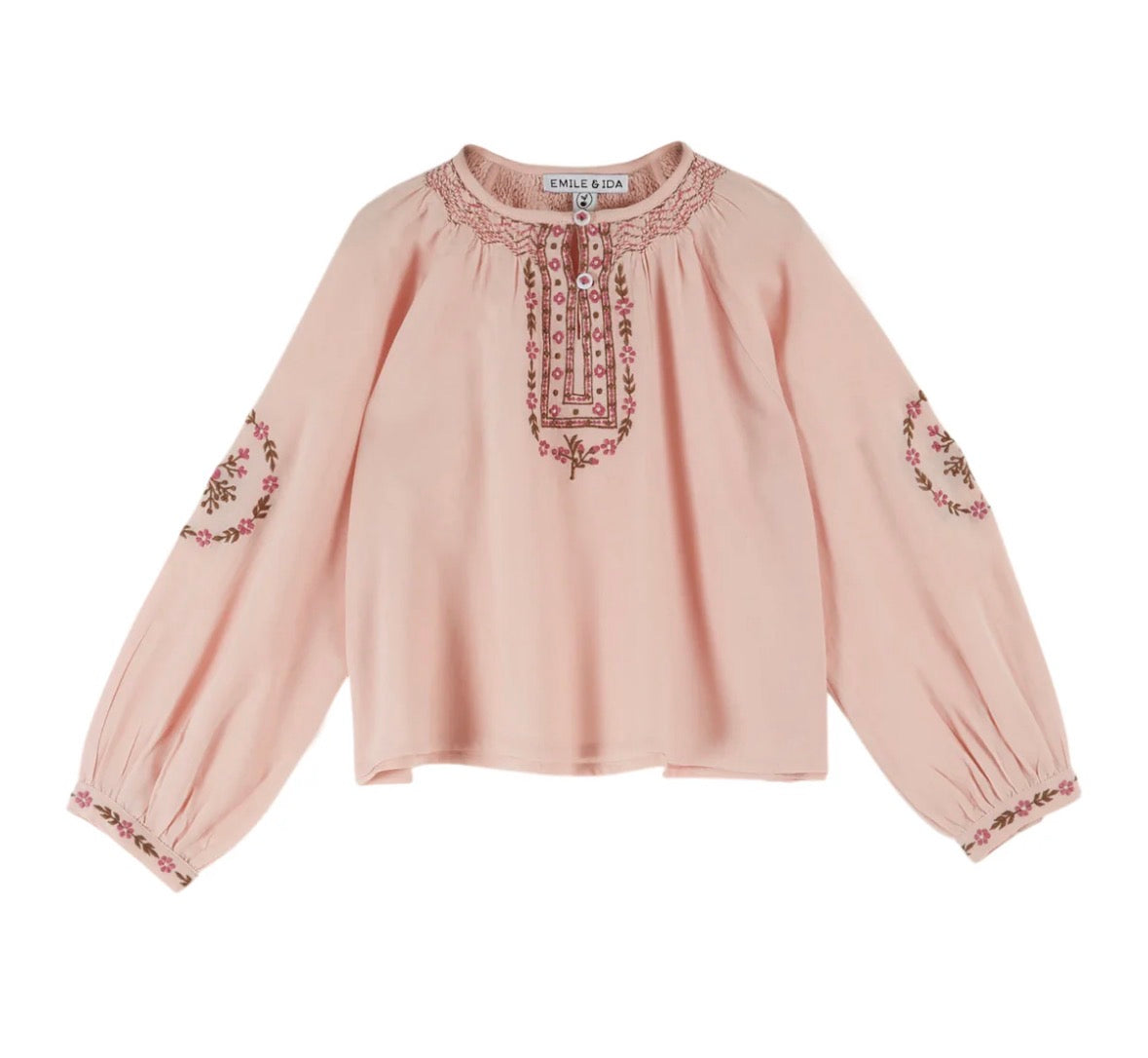 Emile Et Ida - Ethnic Embroidered Blouse Peony M