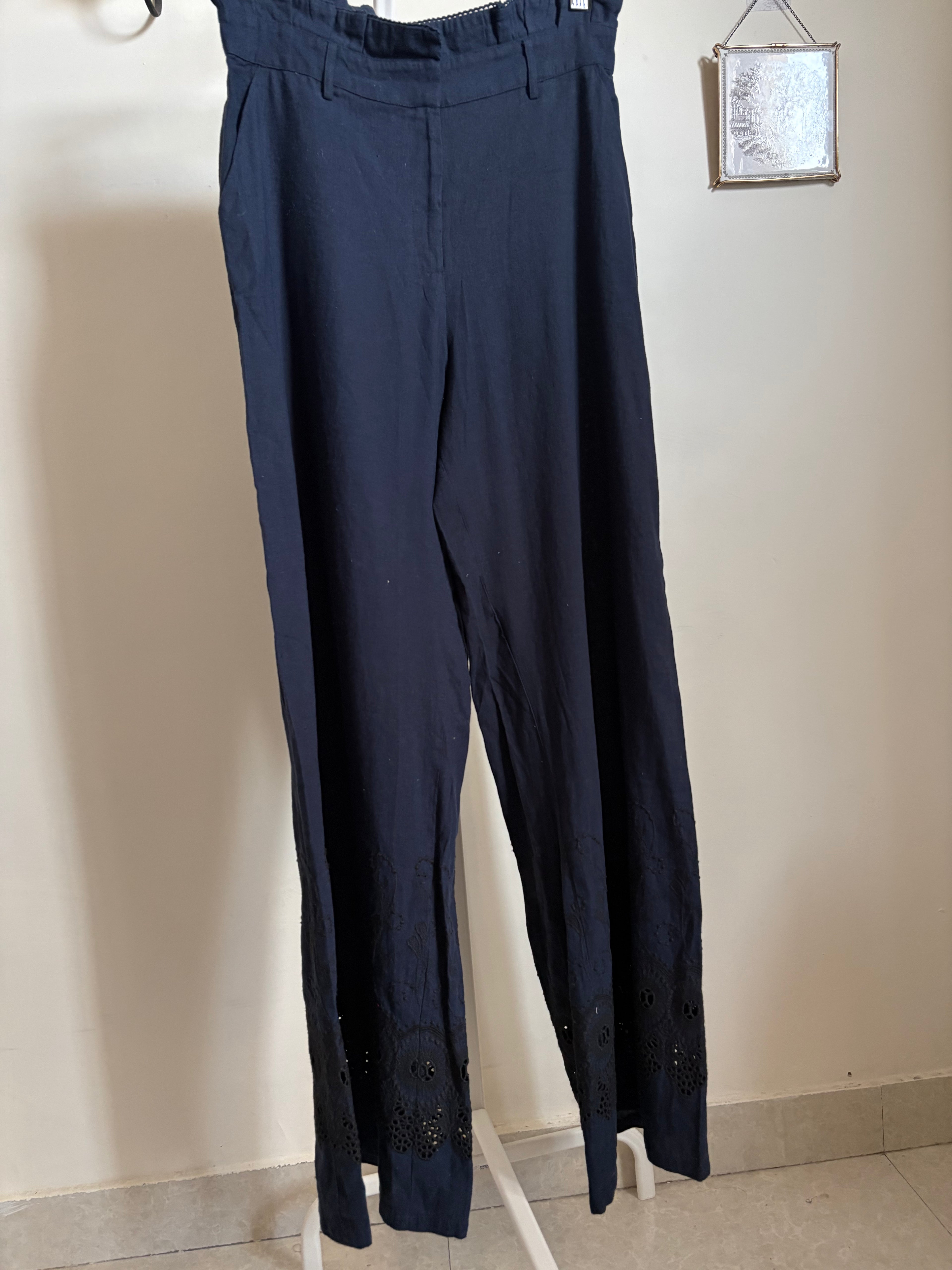 Uterqüe Pre-owned Trousers - dark blue M