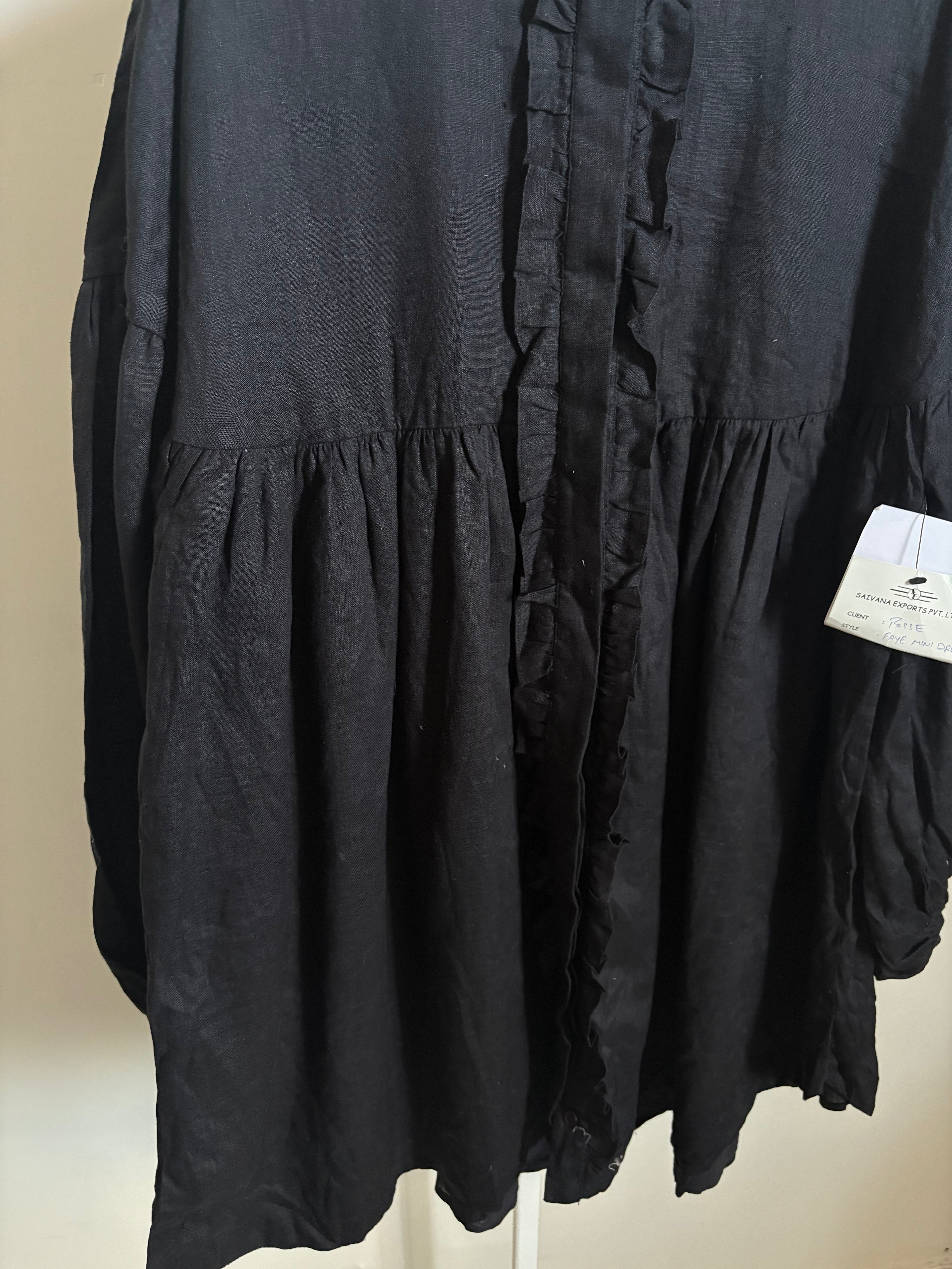 POSSE FAYE SWING LINEN DRESS XS