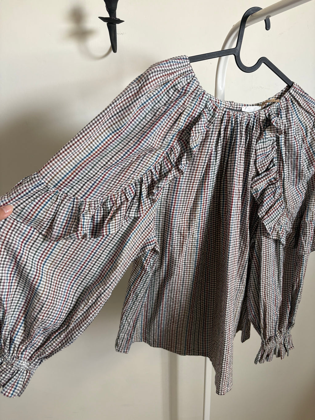 BONTE RUFFLE TOP L/XL