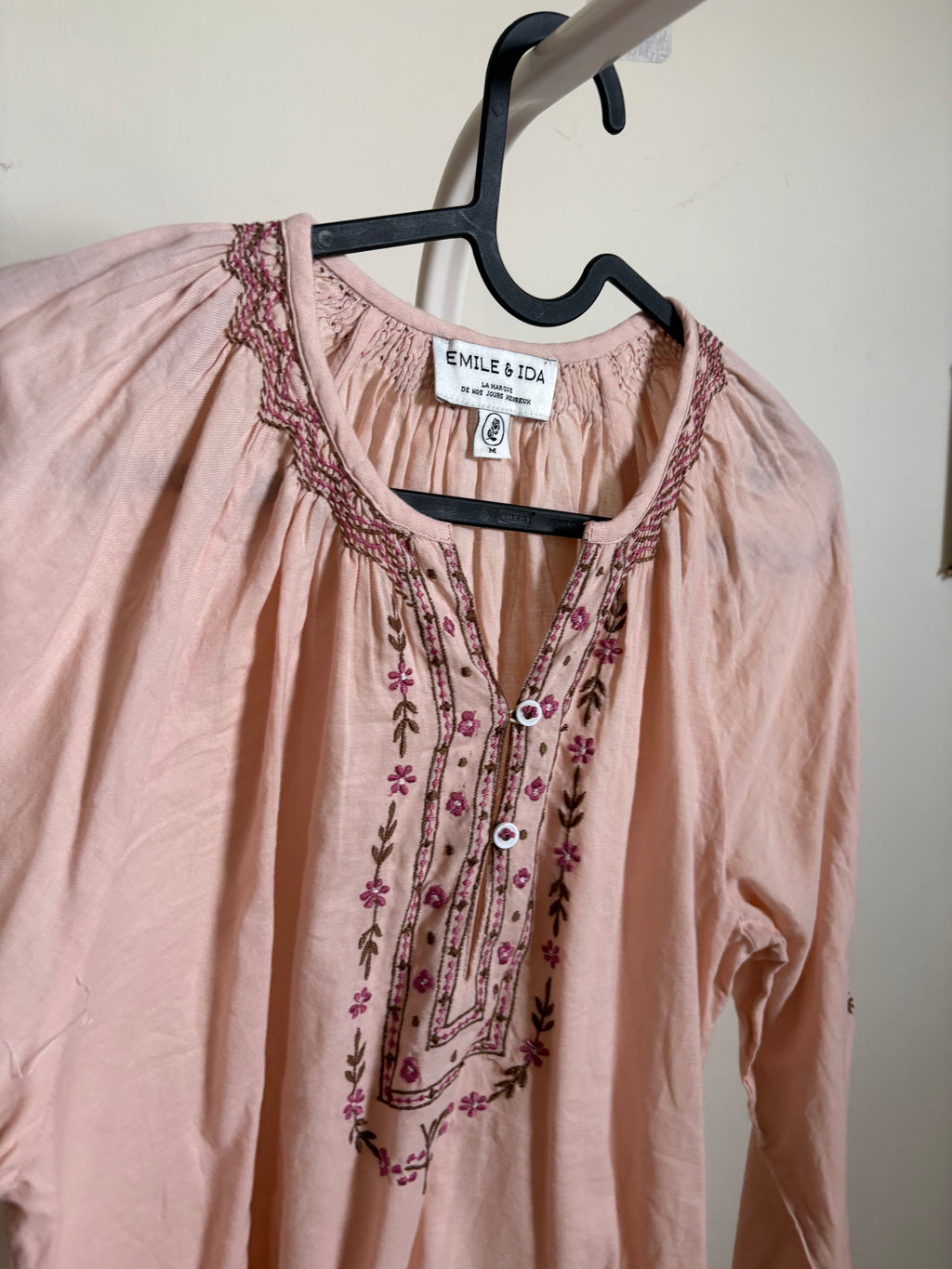 Emile Et Ida - Ethnic Embroidered Blouse Peony M