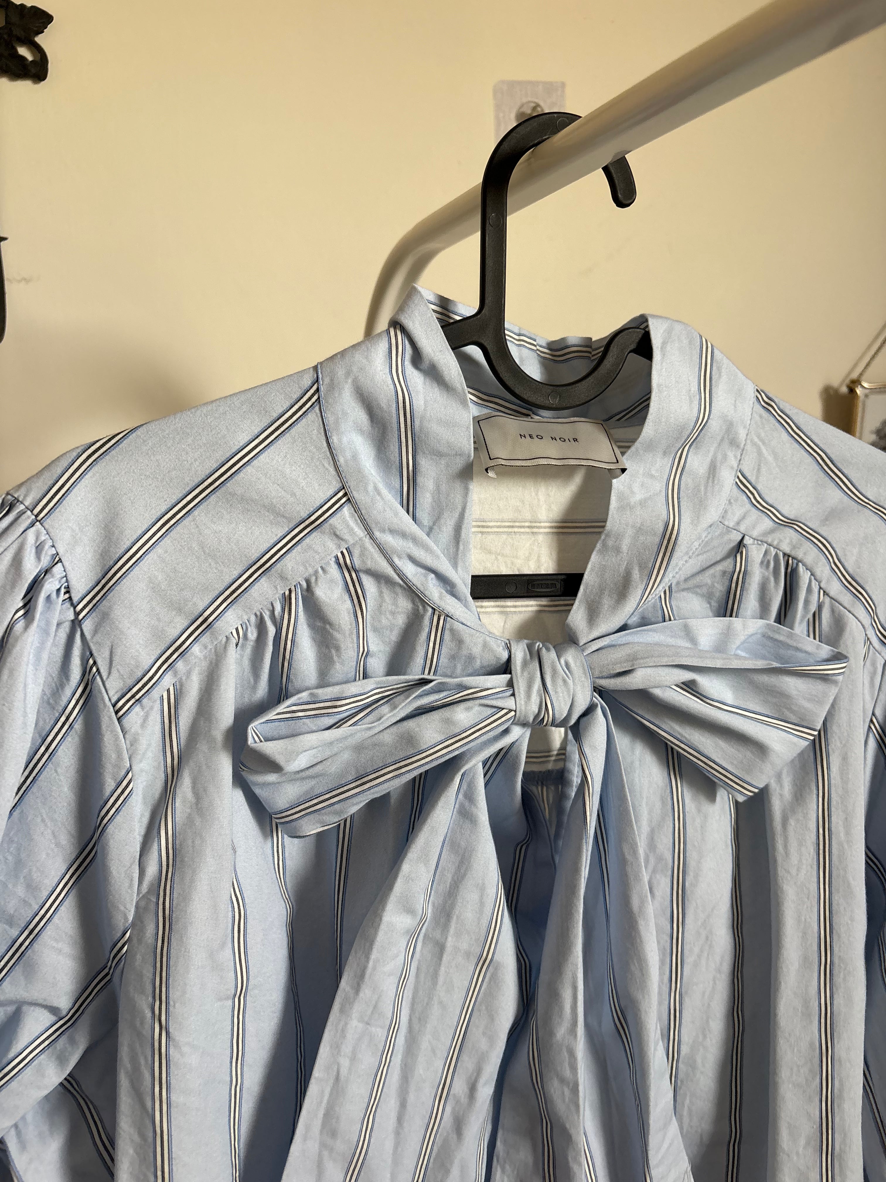Neo Noir Jaz Bow Stripe Blouse XL-XXL