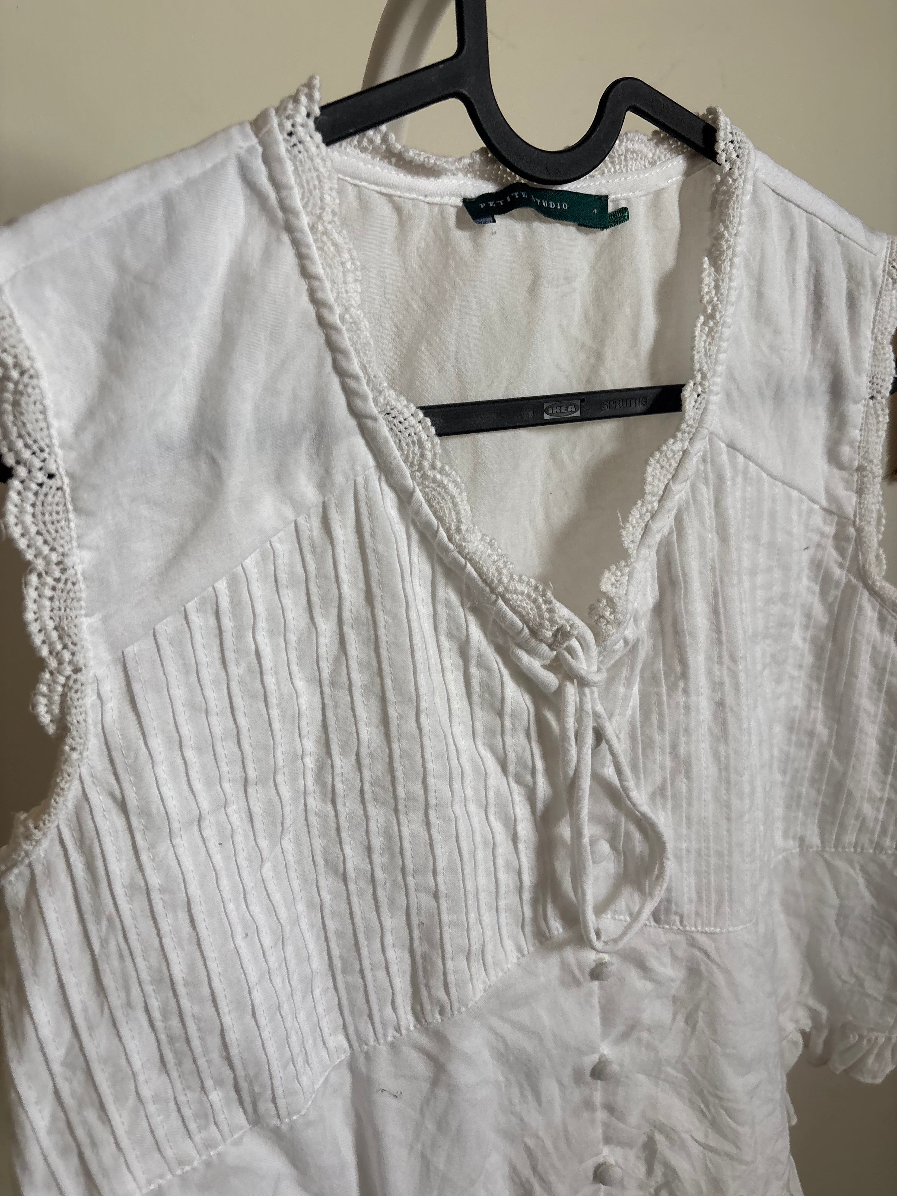 PETITE STUDIO PINTUCK TOP L