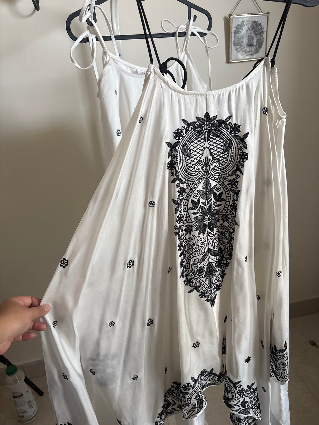FLARED EMBROIDERED DRESS