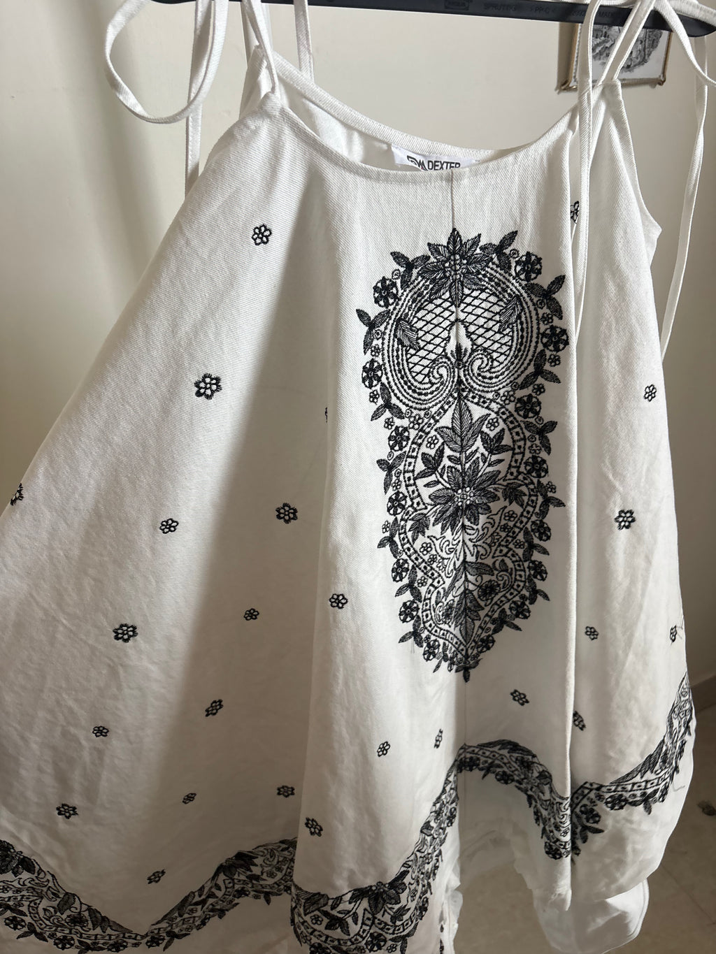 FLARED EMBROIDERED DRESS