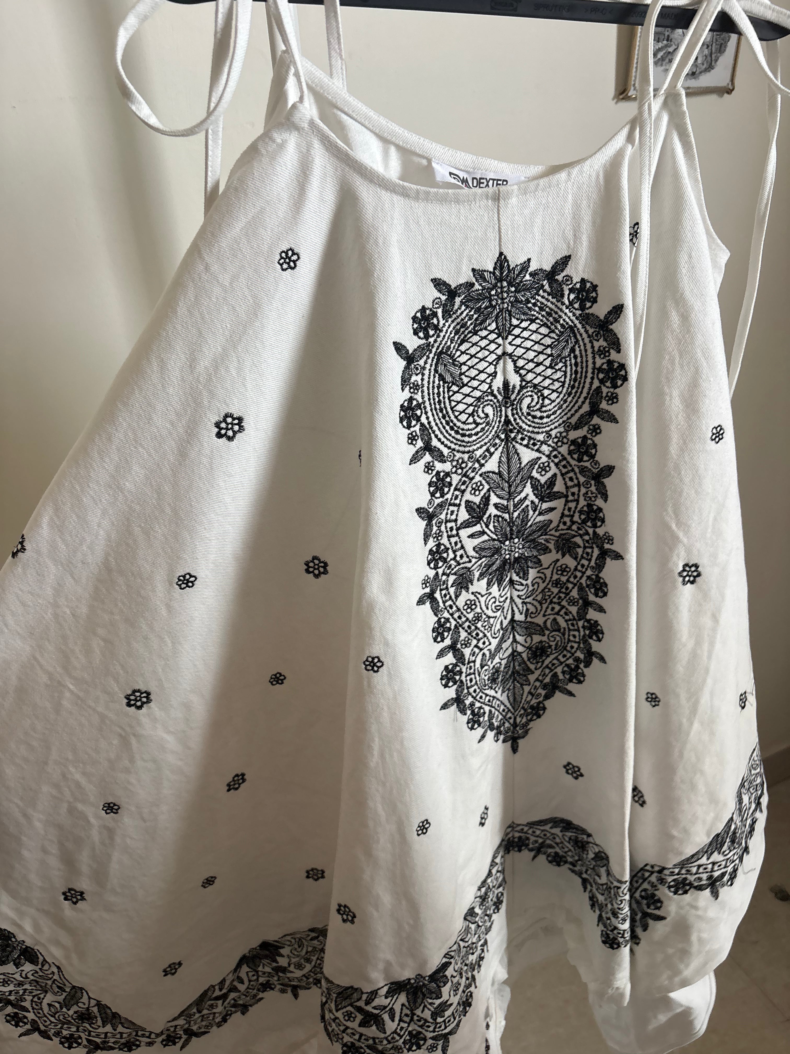 FLARED EMBROIDERED DRESS