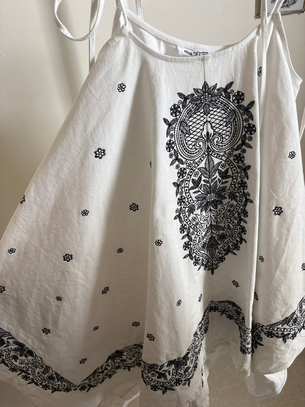 FLARED EMBROIDERED DRESS