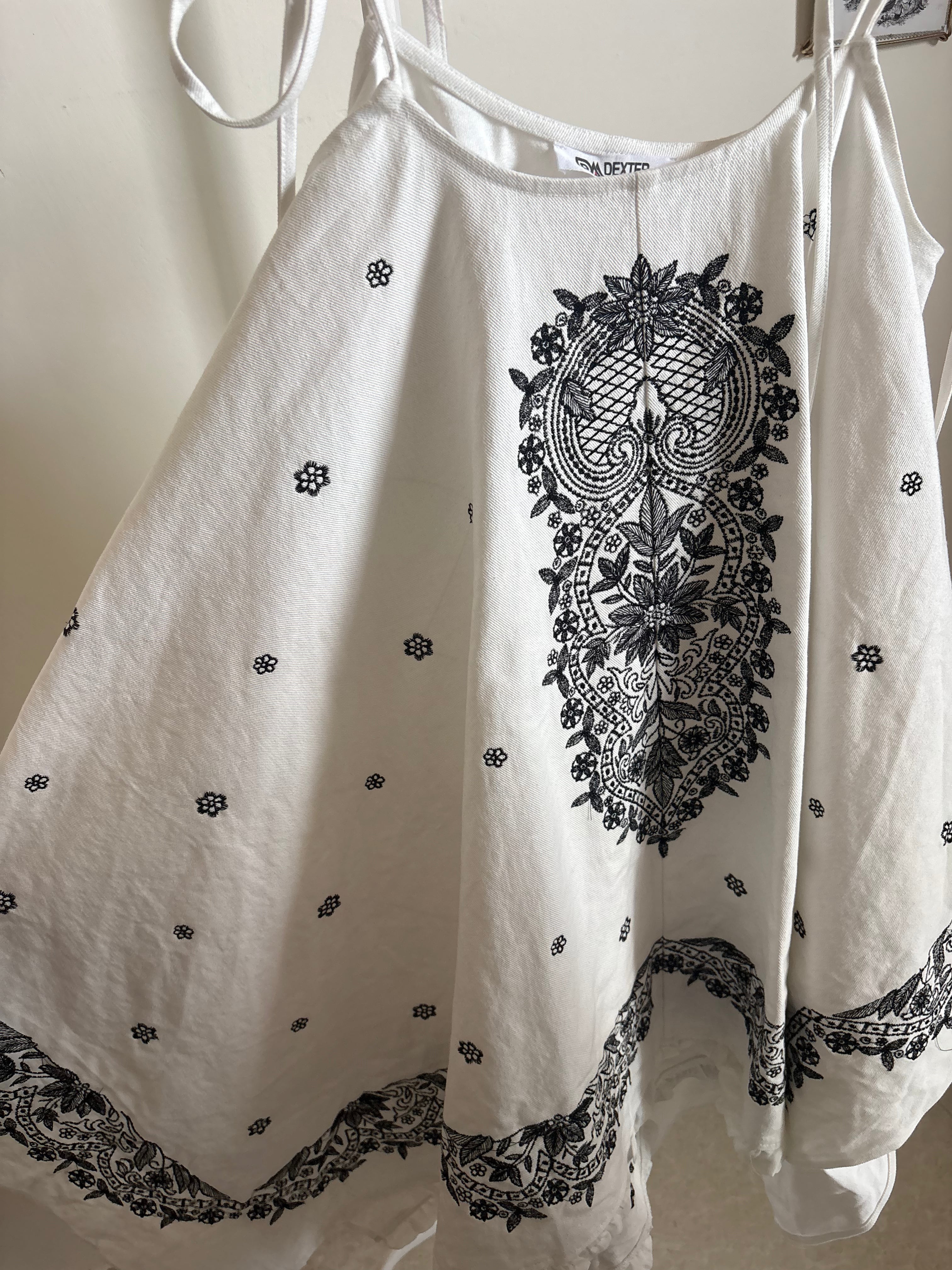 FLARED EMBROIDERED DRESS
