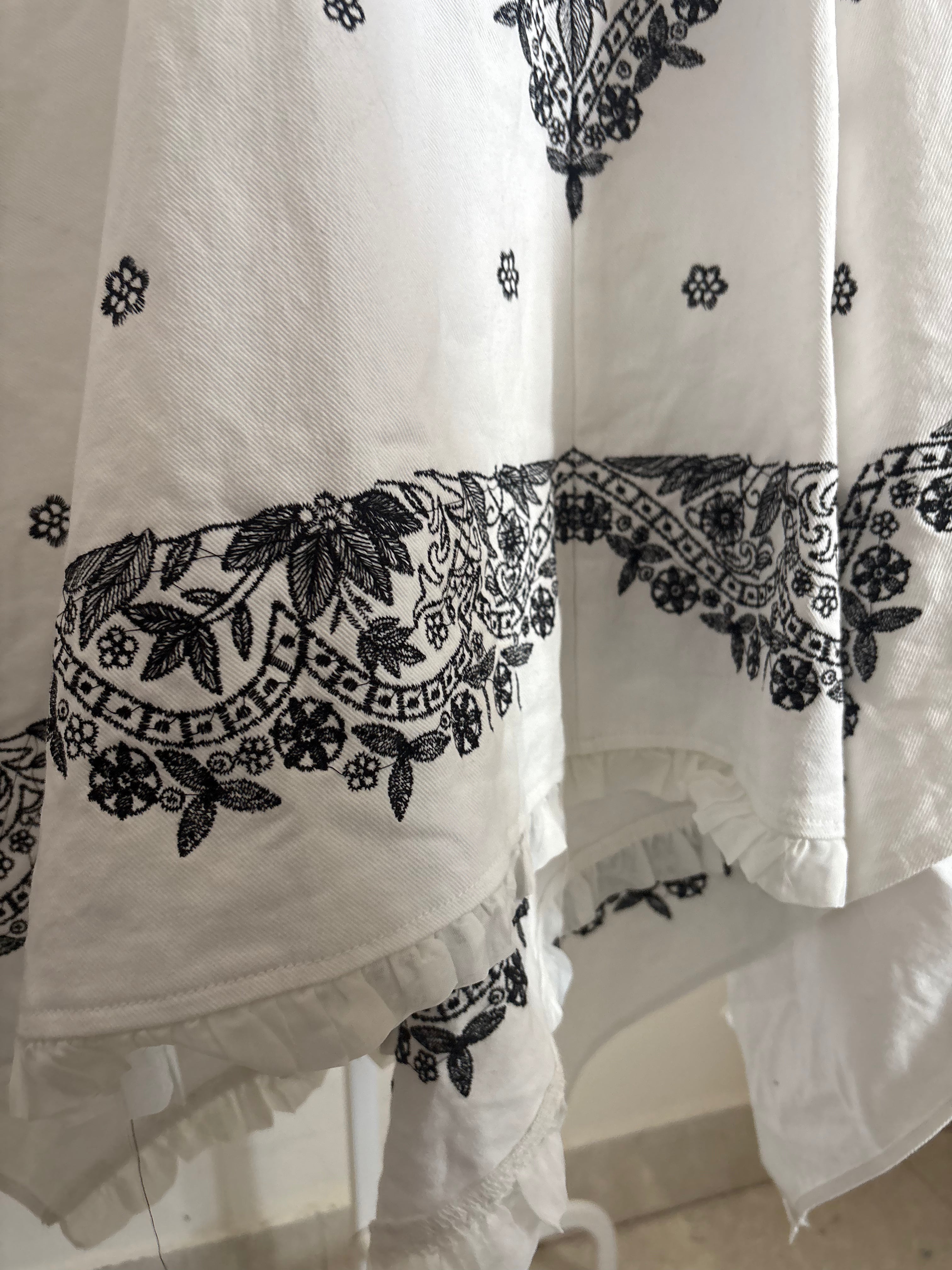 FLARED EMBROIDERED DRESS