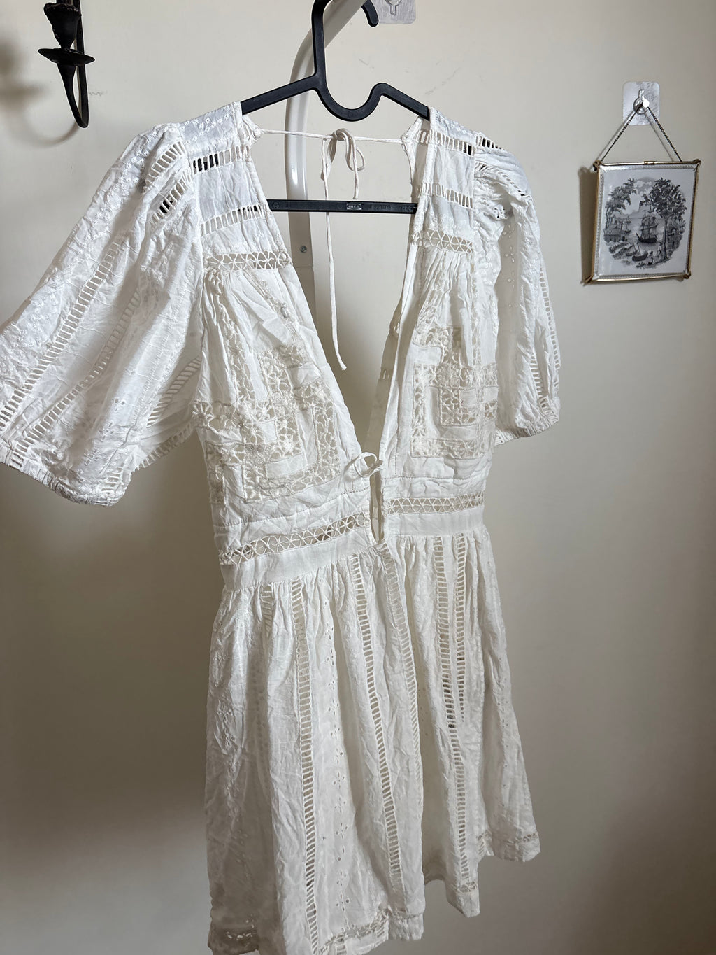 UO Marla Puff Sleeve Mini Dress L