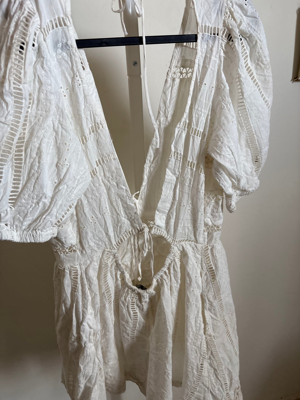 UO Marla Puff Sleeve Mini Dress L