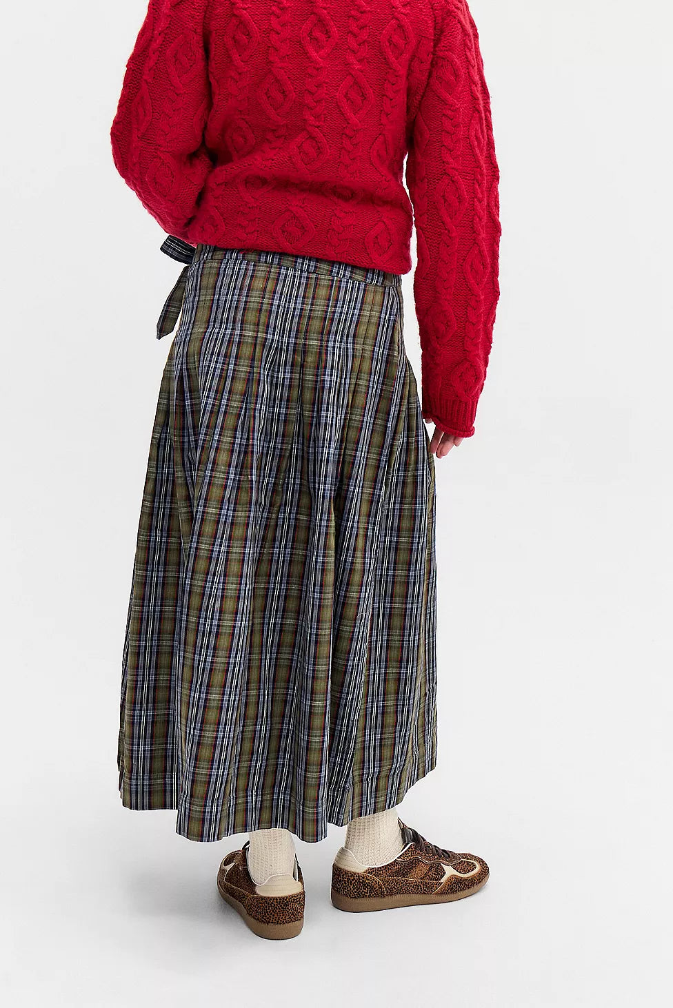 Damson Madder Josie Check Midi Skirt