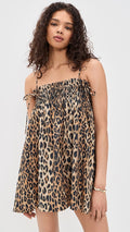 Damson Madder Lilo Leopard Mini Dress