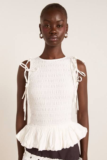 Becca Multi-Way Blouse - White w/o sleeves uk 12