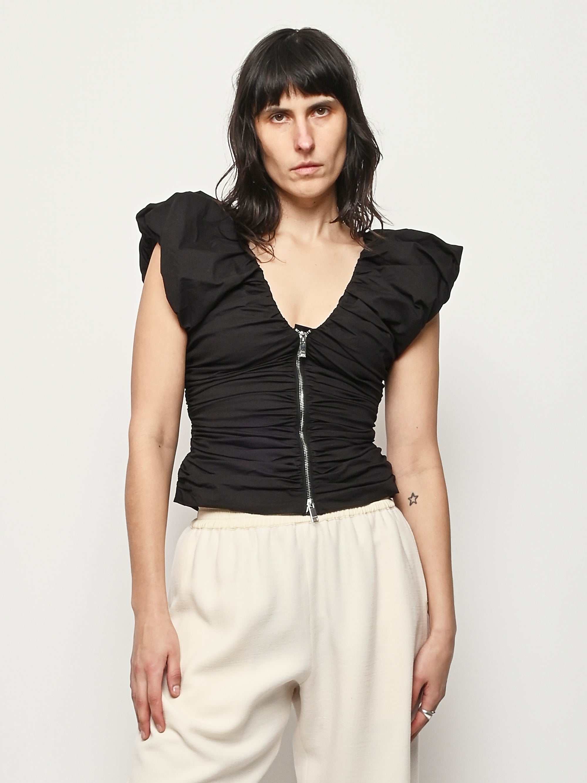 Black Ruched Top 40