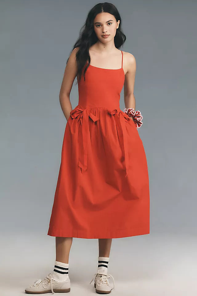 Damson Madder White Penelope Midi Dress