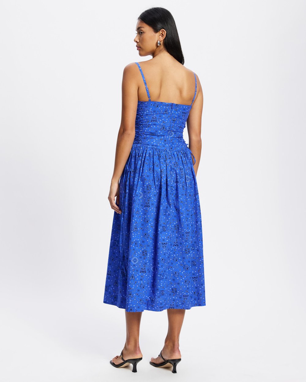 Damson Madder FAVOURITE BRAND Angelina Midi Dress With Lace Up
