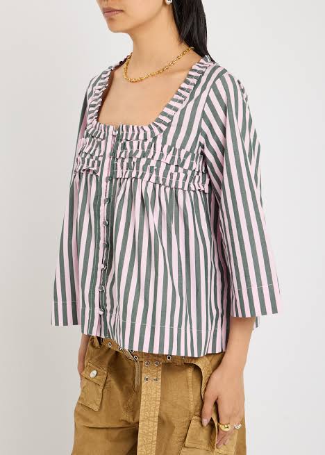 Damson Madder Leilani Stripe Blouse UK 10