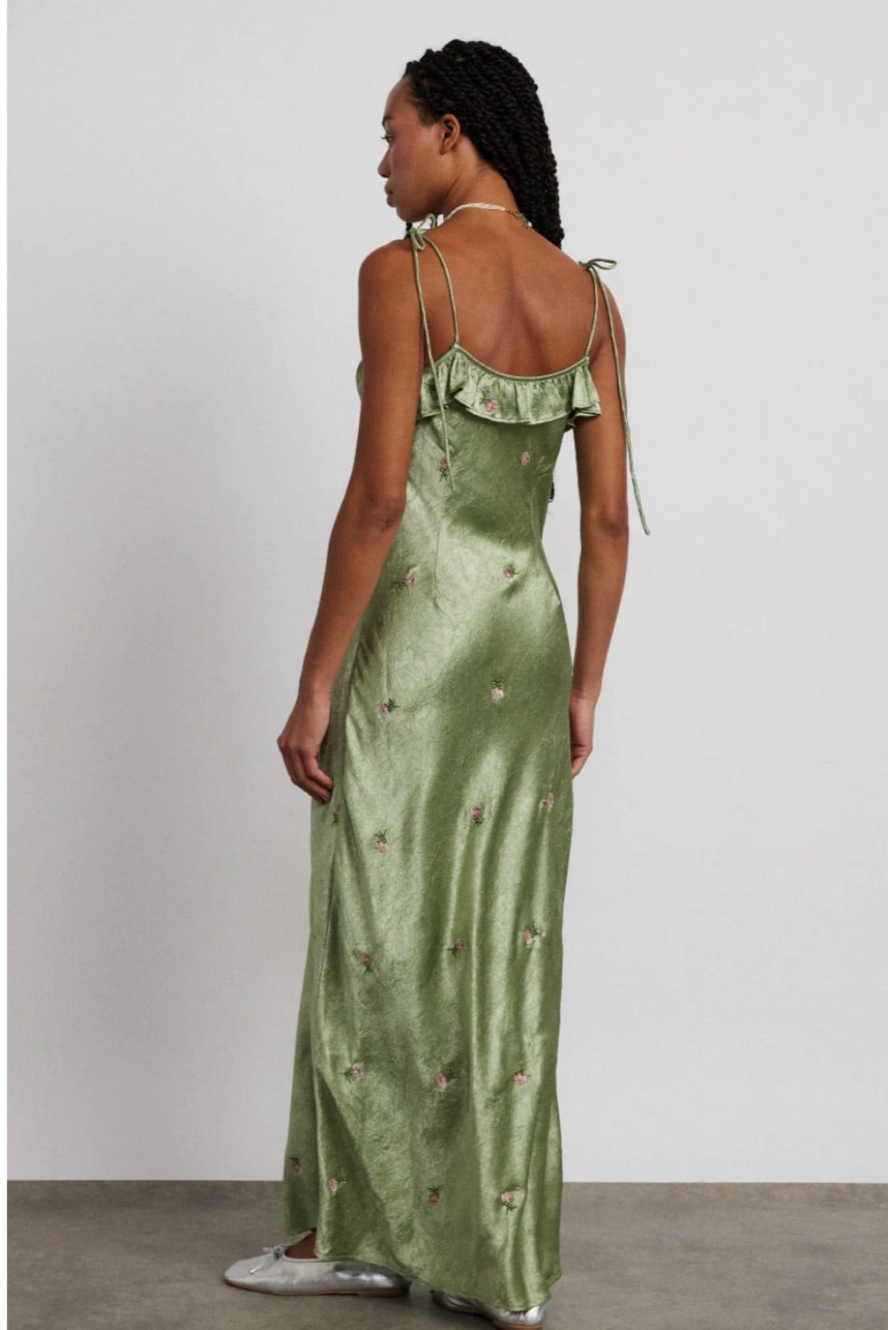 Damson Madder Oceanus Embroidered Maxi Dress UK10