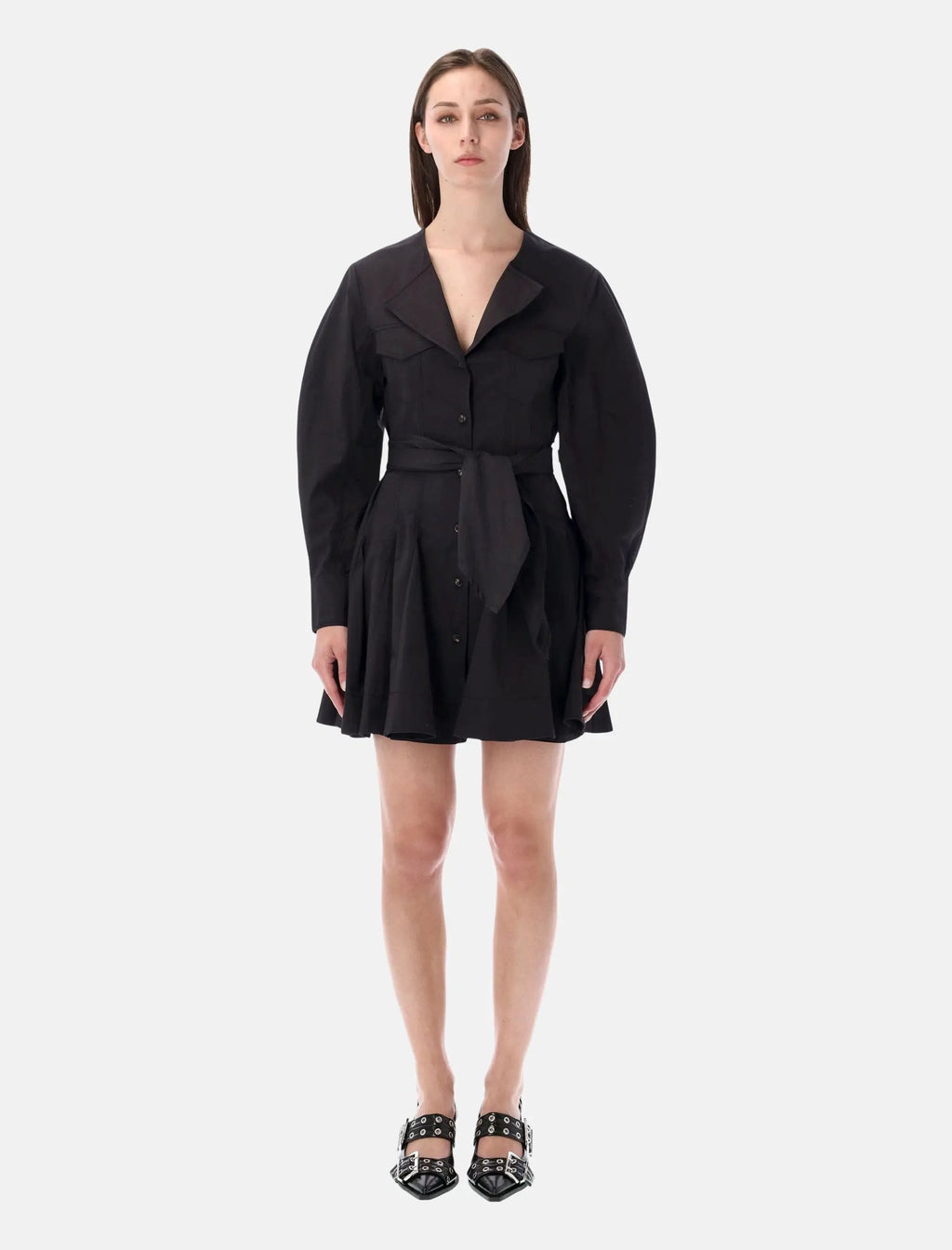 GANNI BUTTON UP Dress UK 12