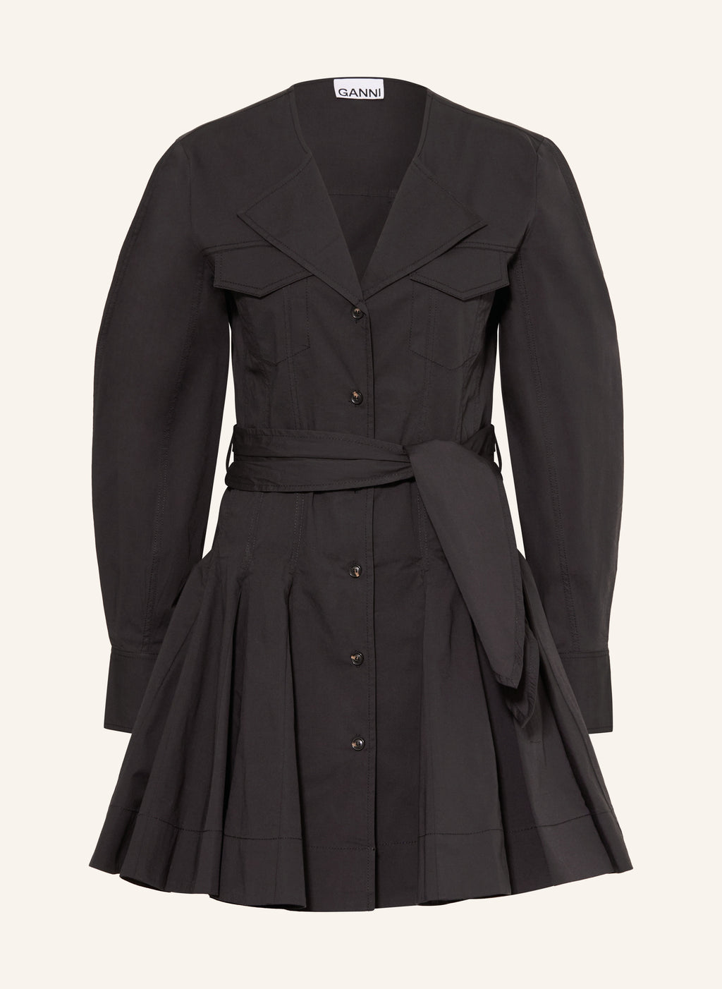 GANNI BUTTON UP Dress UK 12