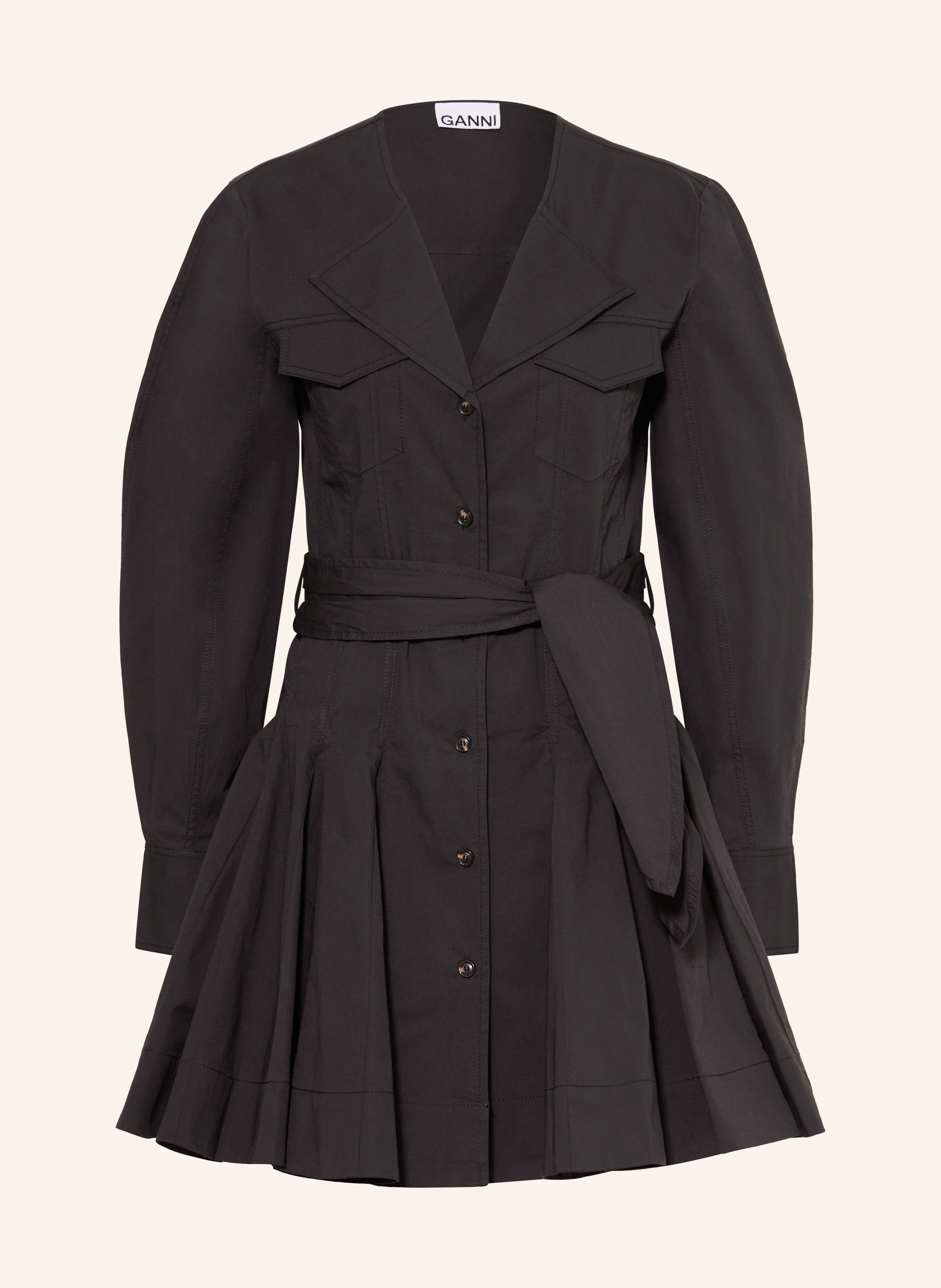 GANNI BUTTON UP Dress UK 12