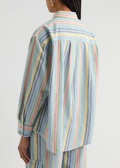 DAMSON MADDER  Skyla Striped Cotton-Blend Shirt