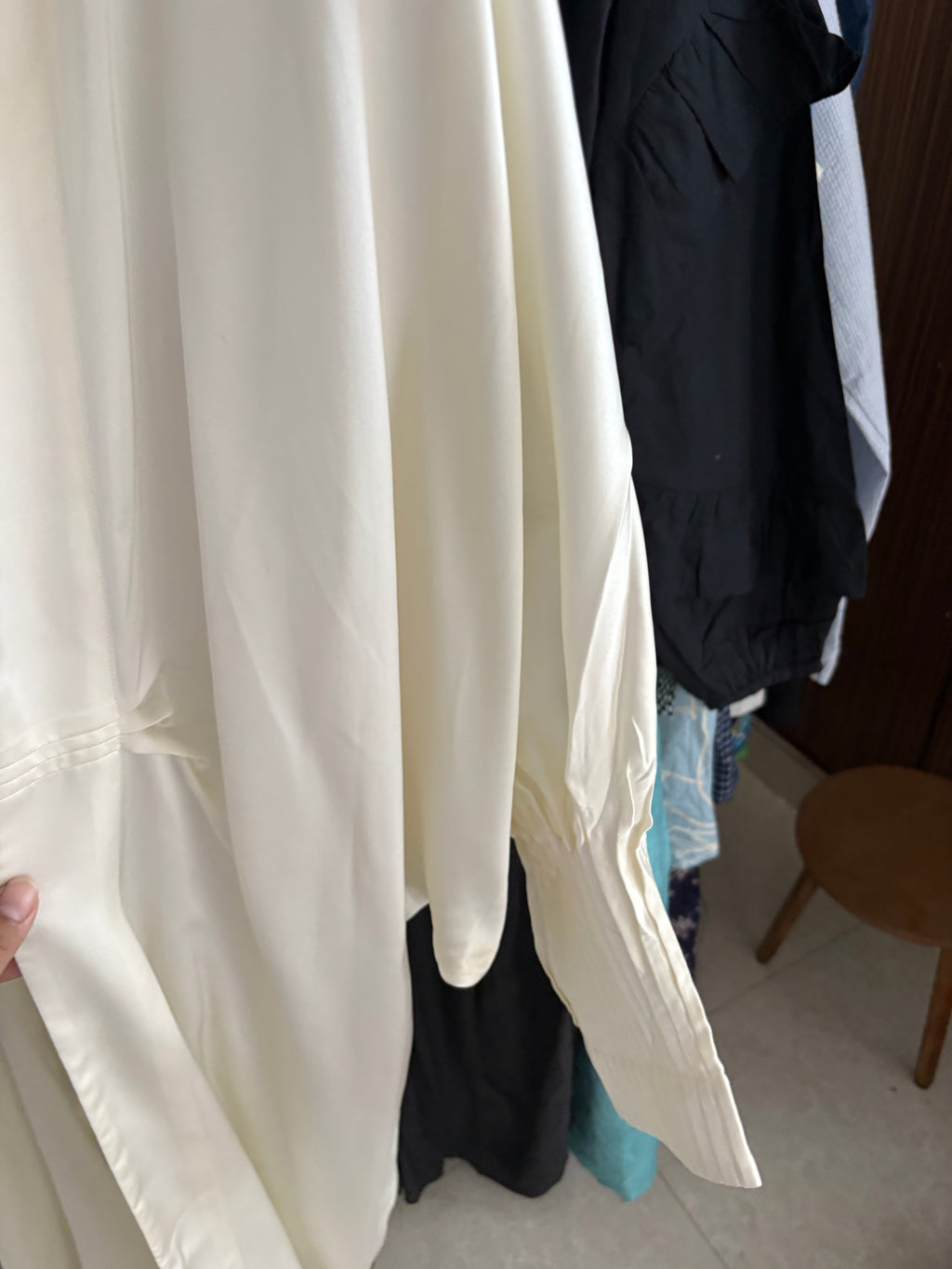 WHITE SATIN COVERUP SHRUG