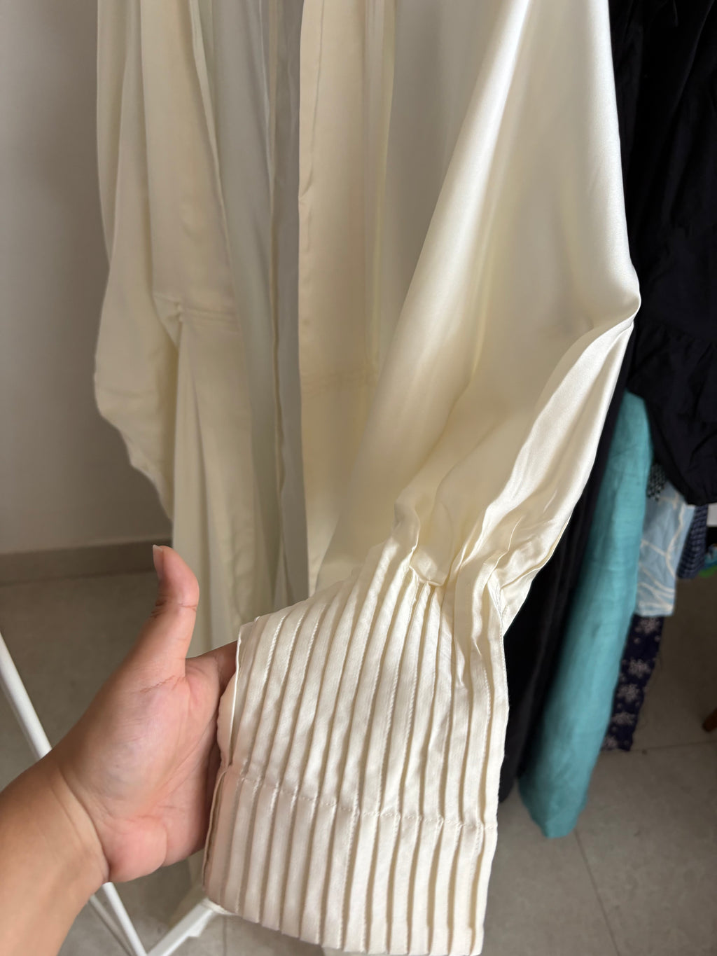 WHITE SATIN COVERUP SHRUG