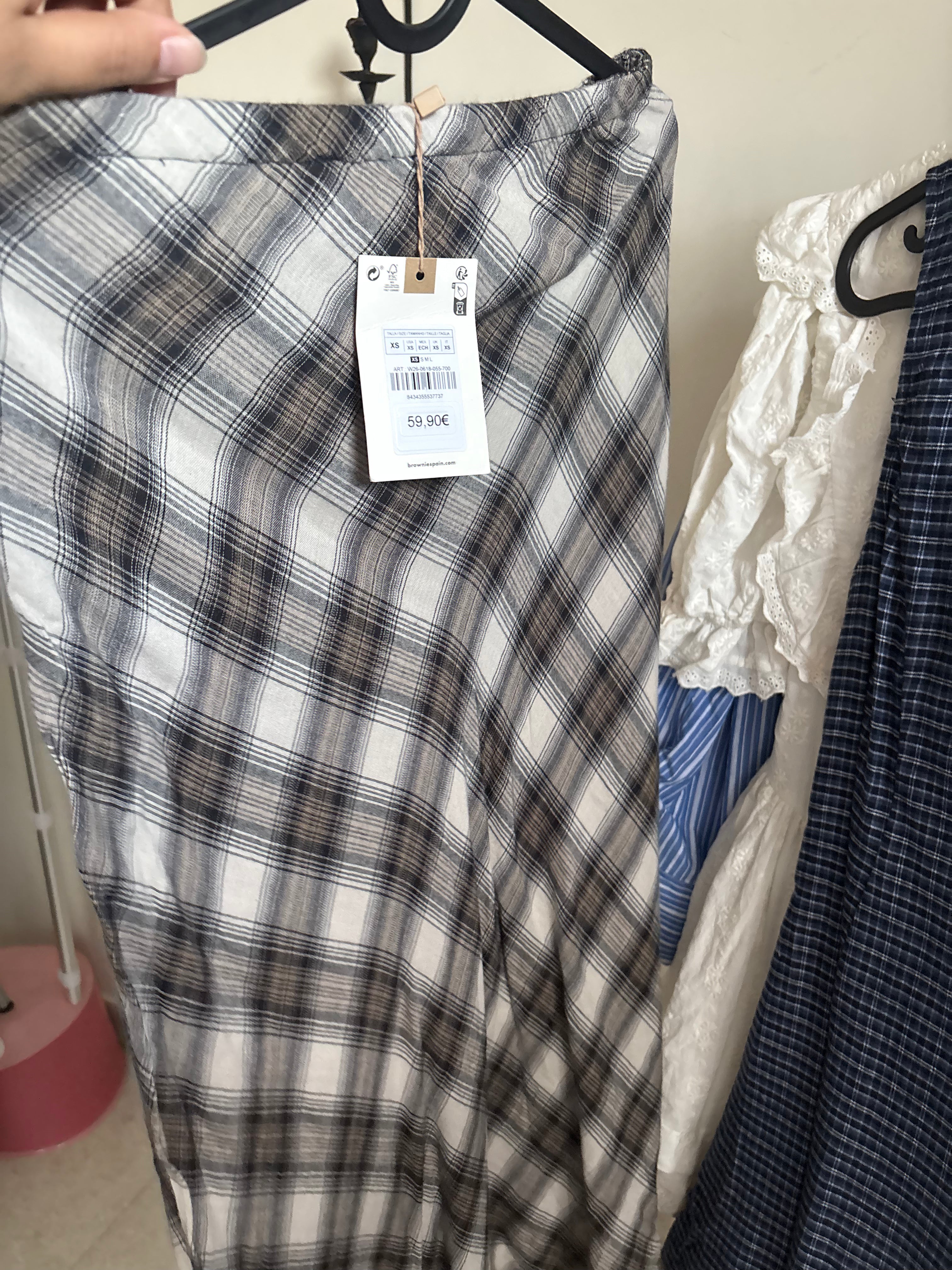 BROWNIE MEXICO PLAID SKIRT XS-S