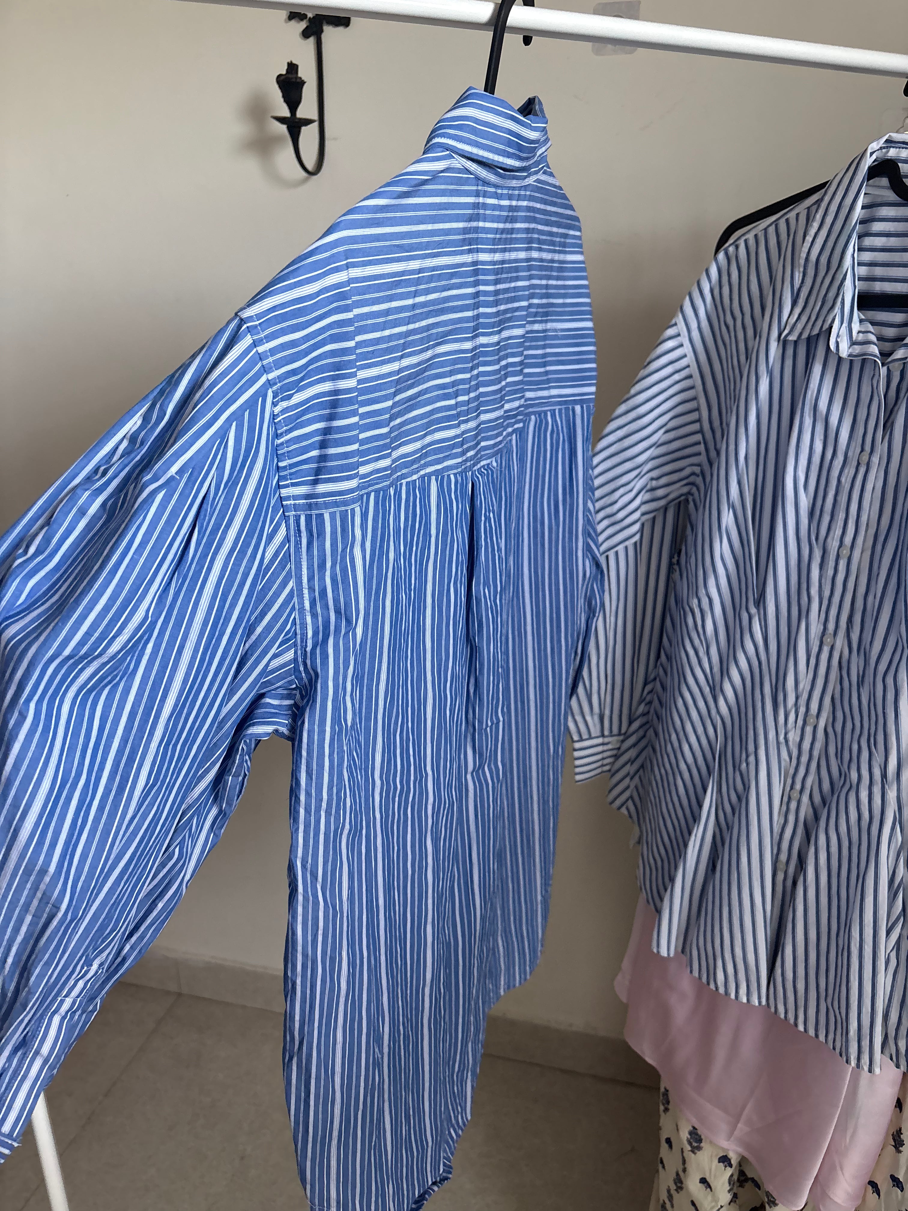 GANNI Shirt in Striped Cotton