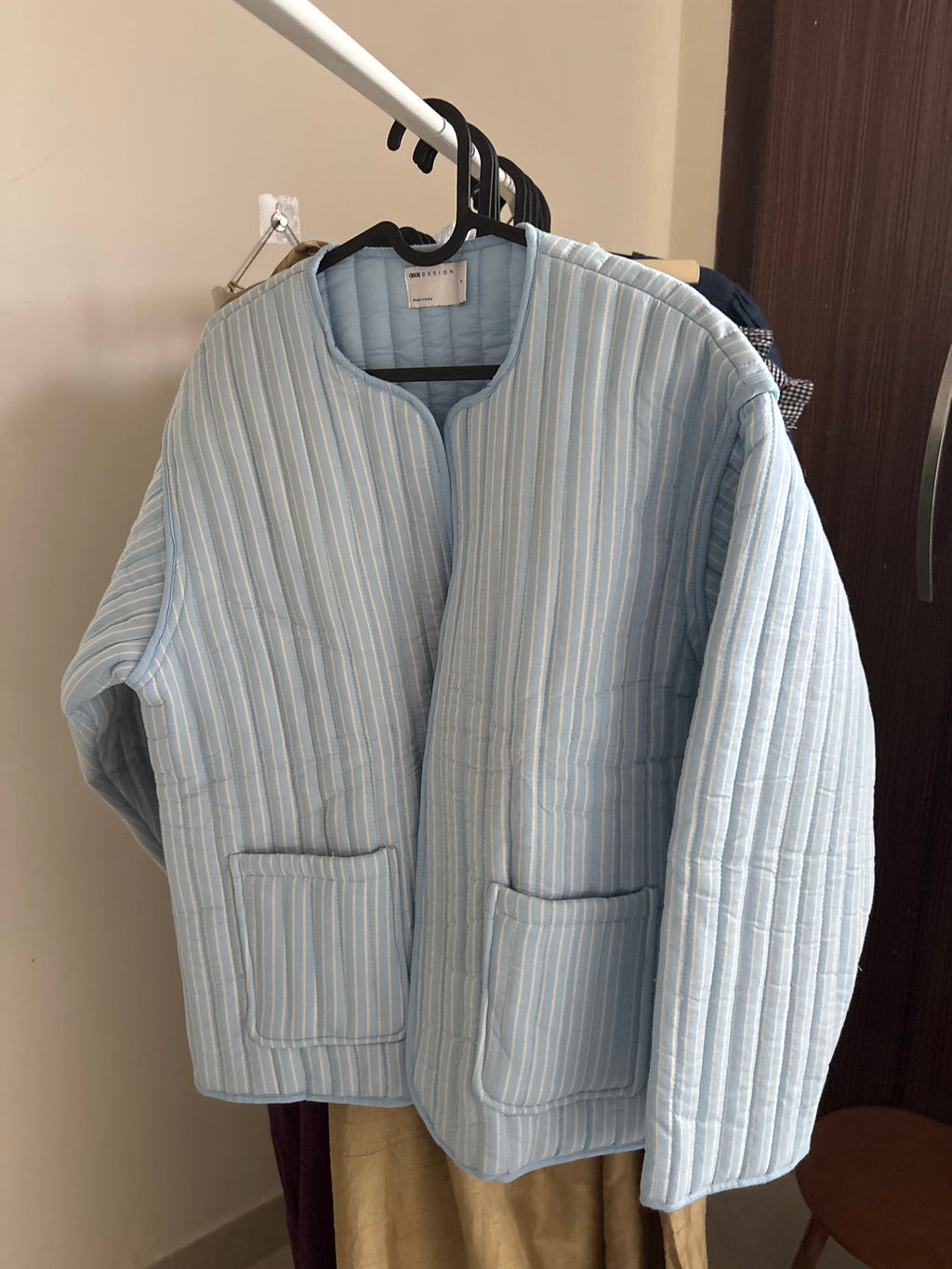 ASOS STRIPED QUILTED JACKET S-M
