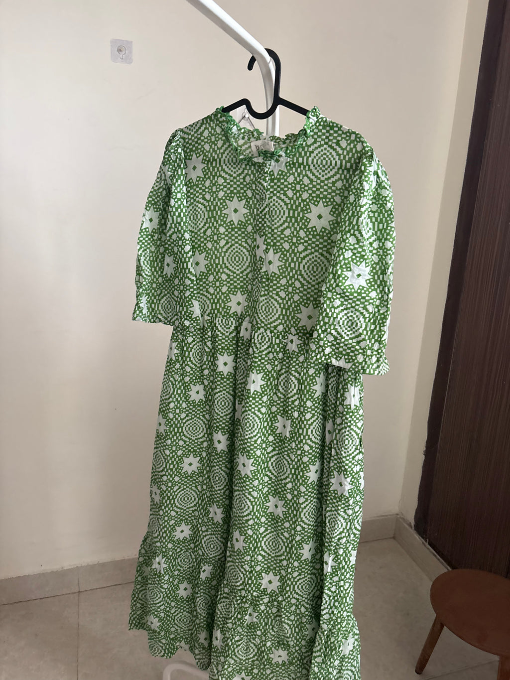BONTE  GREEN PRINTED DRESS UK 14