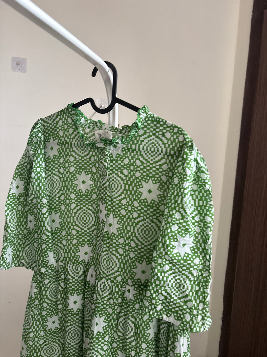 BONTE  GREEN PRINTED DRESS UK 14