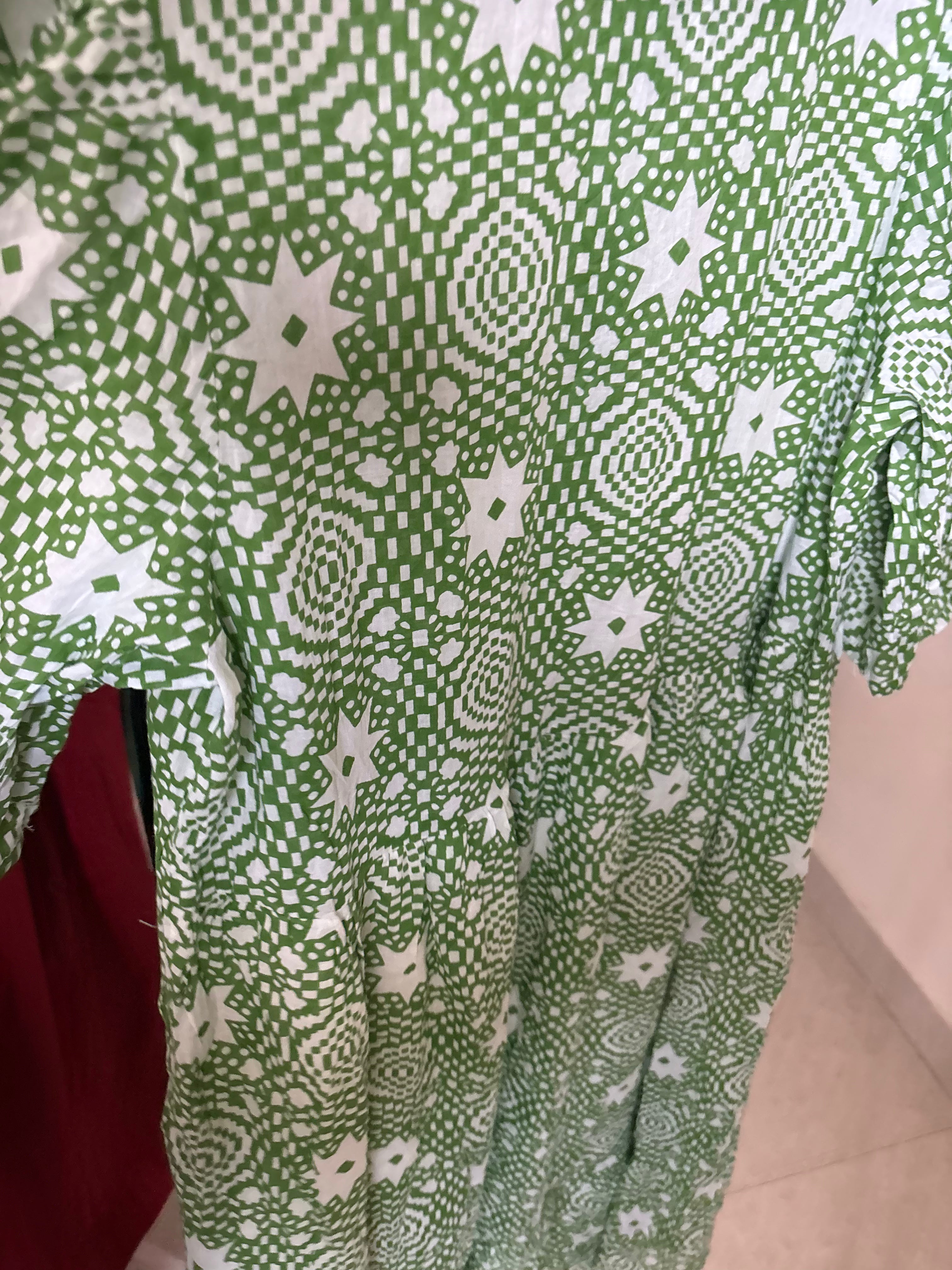 BONTE  GREEN PRINTED DRESS UK 14