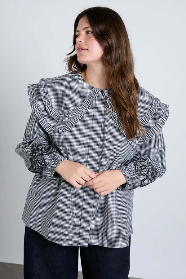 Damson Madder Lois Collar Blouse UK 10