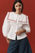 Damson Madder Elise Sailor Blouse UK 10