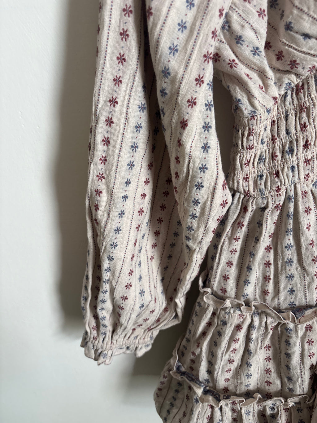 floral striped mini dress S