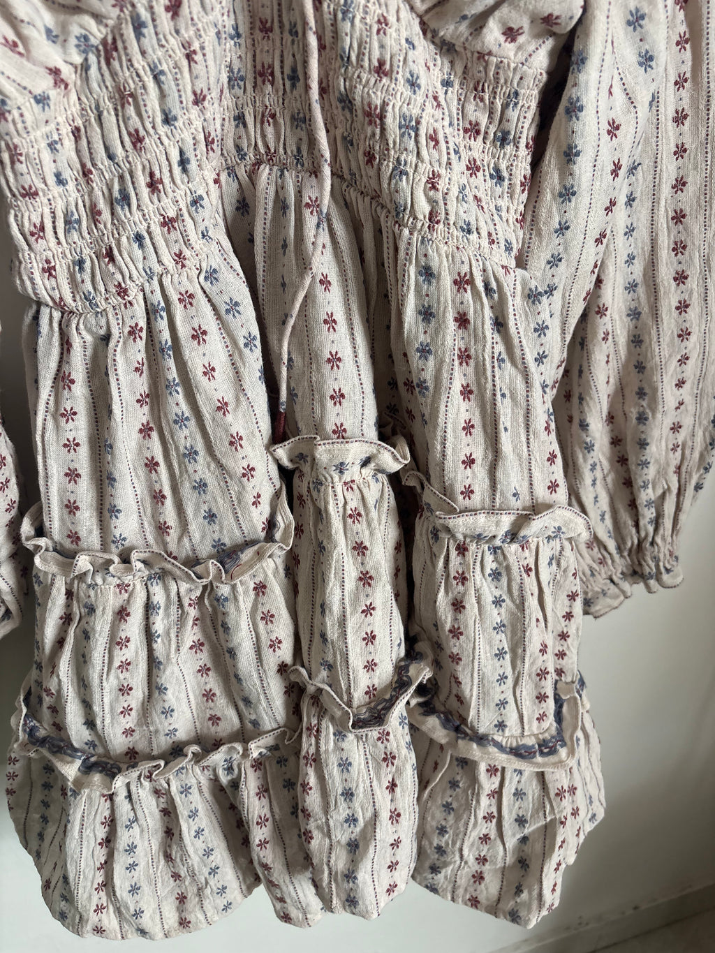 floral striped mini dress S