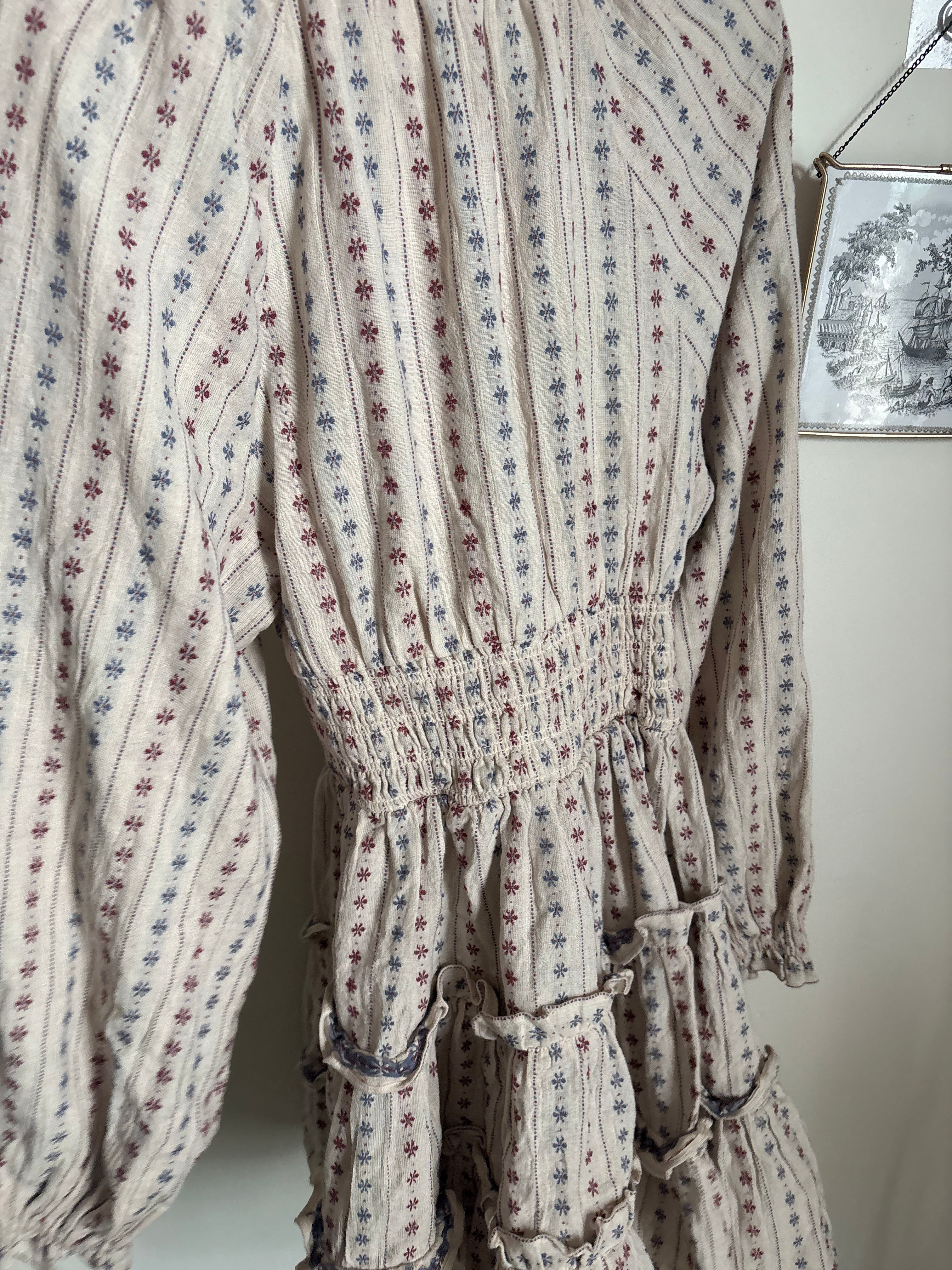floral striped mini dress S