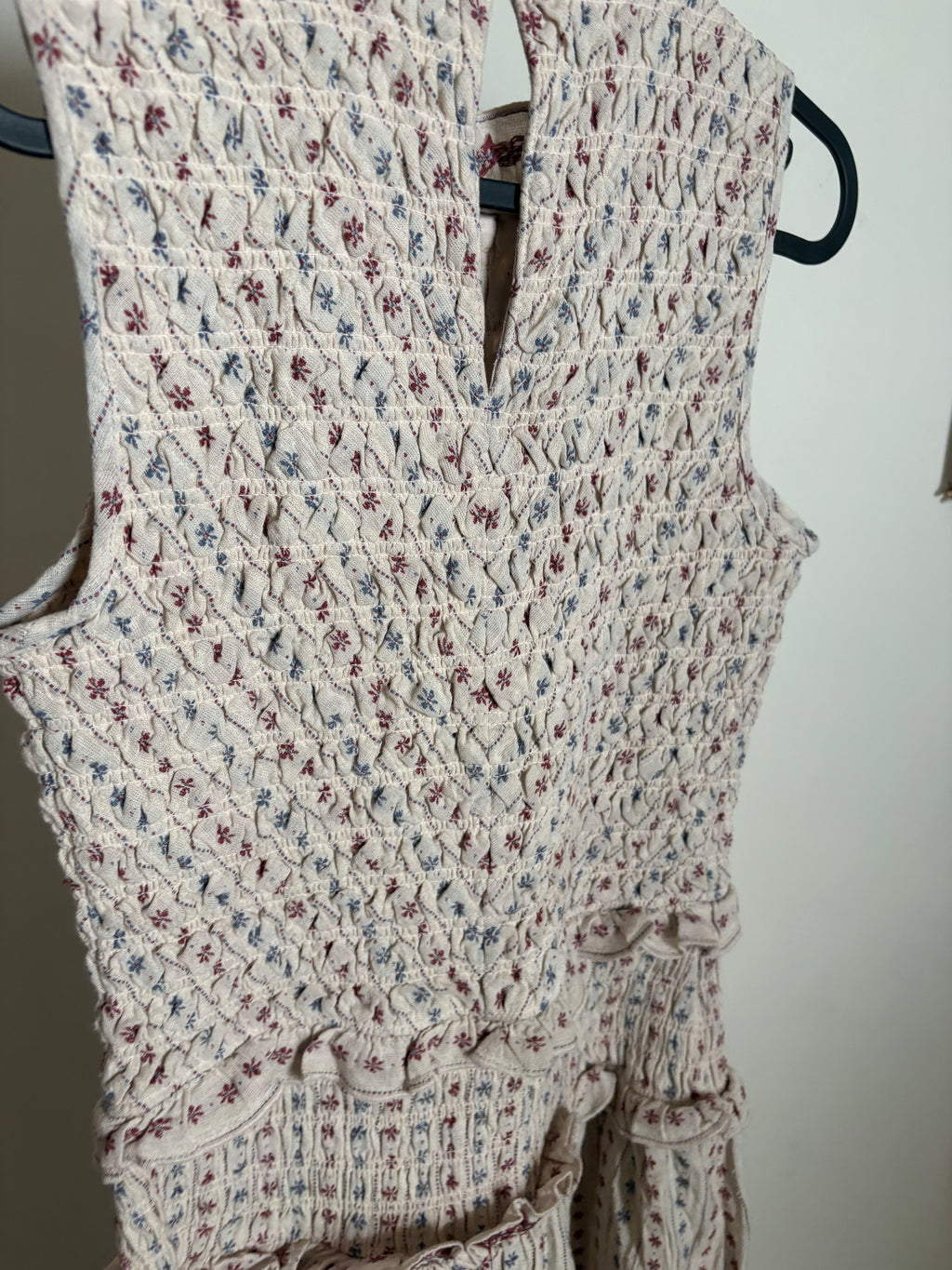 floral striped maxi dress S
