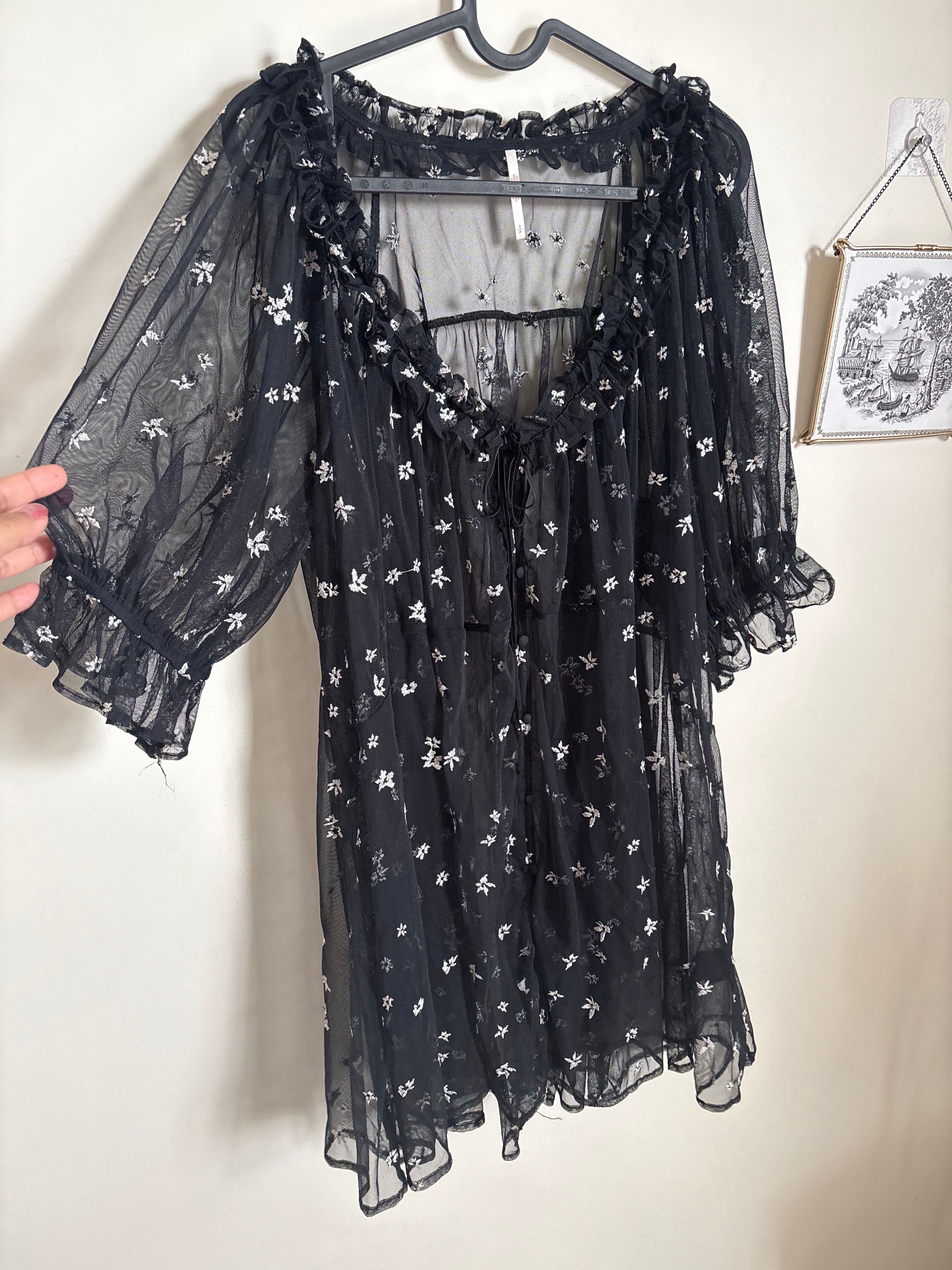 FREE PEOPLE With Love Mesh Mini Dress S